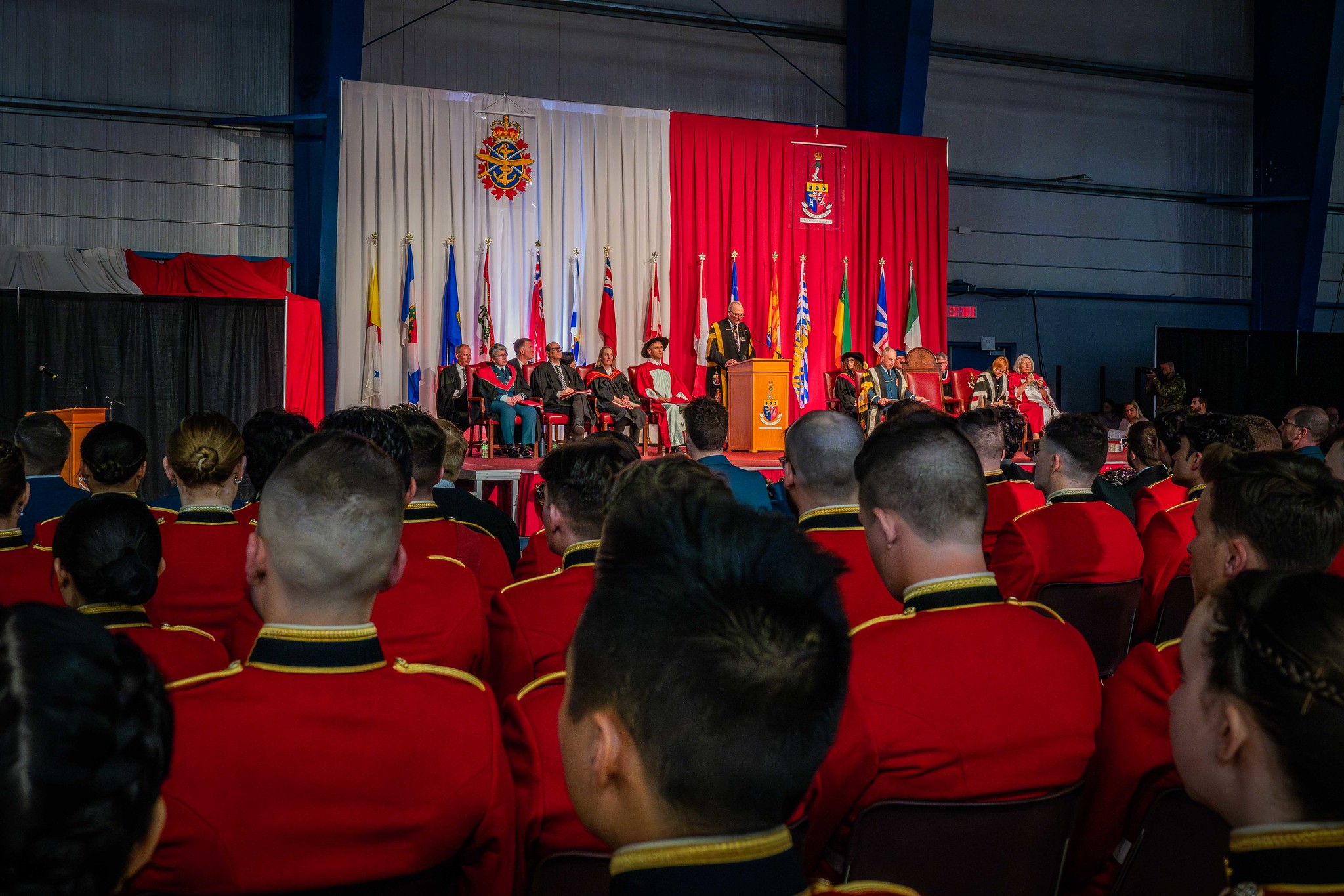 The Chancellor of RMC delivering his remarks at the 2024 Spring Convocation.